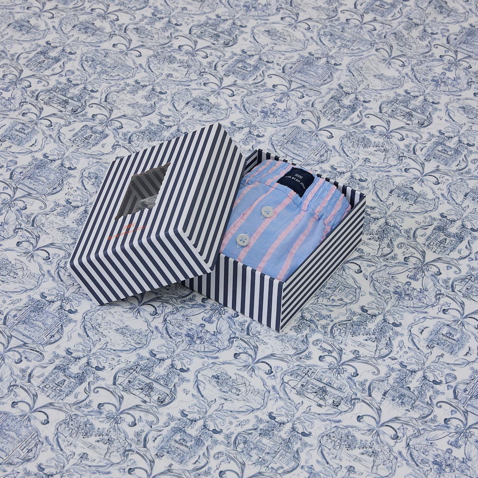 Boxershort Florent - Sorbet Pink & Whisper Blue